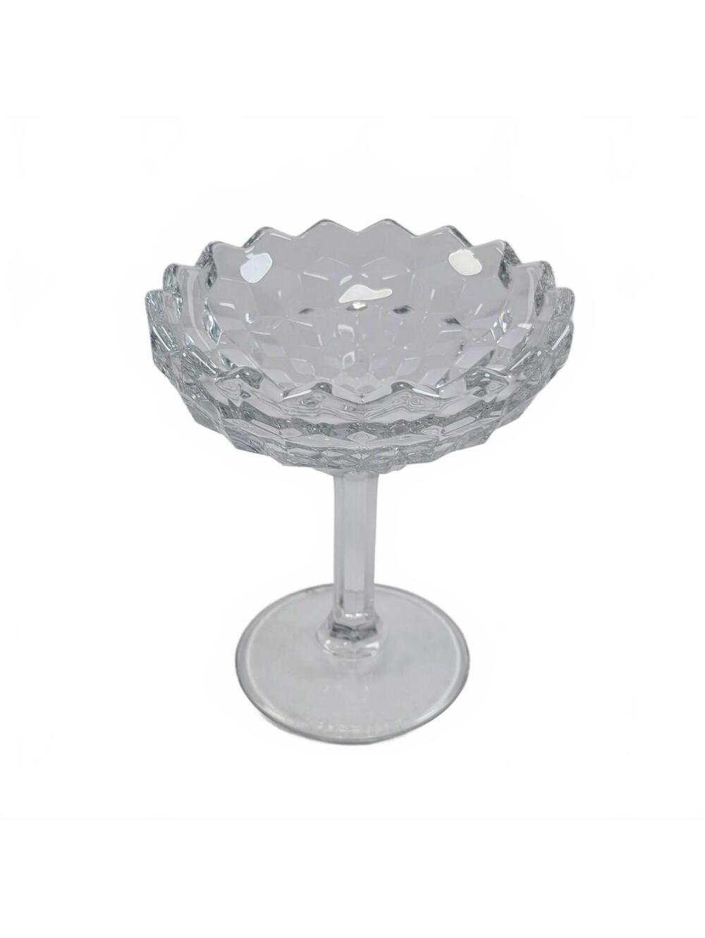 Vtg EAPG Fostoria American Cubist 6" Pedestal Compote